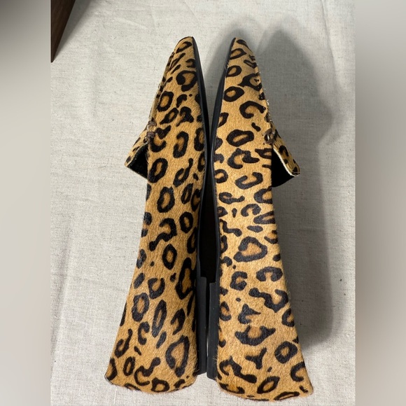 Jeffry Campbell Leopard Print Calf Hair Fur Pointy Toe Flats Womens Size 6.5 M - Picture 4 of 7